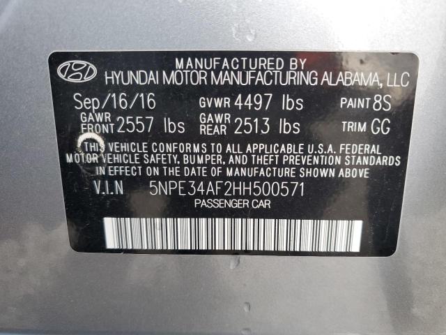 2017 HYUNDAI SONATA SPO - 5NPE34AF2HH500571