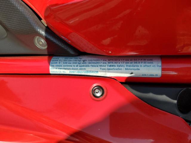 2008 DUCATI 848 ZDM1XBGV08B004535