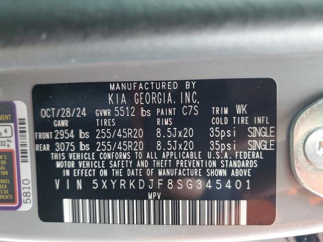 2025 KIA SORENTO SX - 5XYRKDJF8SG345401