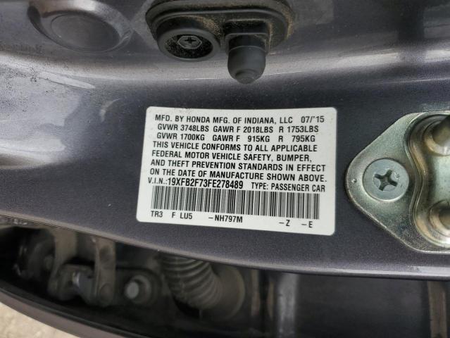 2015 HONDA CIVIC SE 19XFB2F73FE278489