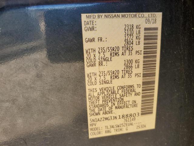 2018 NISSAN MURANO S - 5N1AZ2MG3JN188803