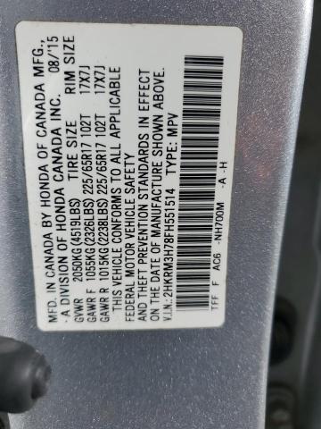 2015 HONDA CR-V EXL - 2HKRM3H78FH551514