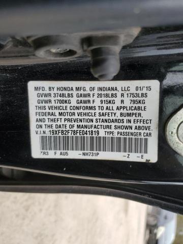 2015 HONDA CIVIC SE 19XFB2F78FE041819