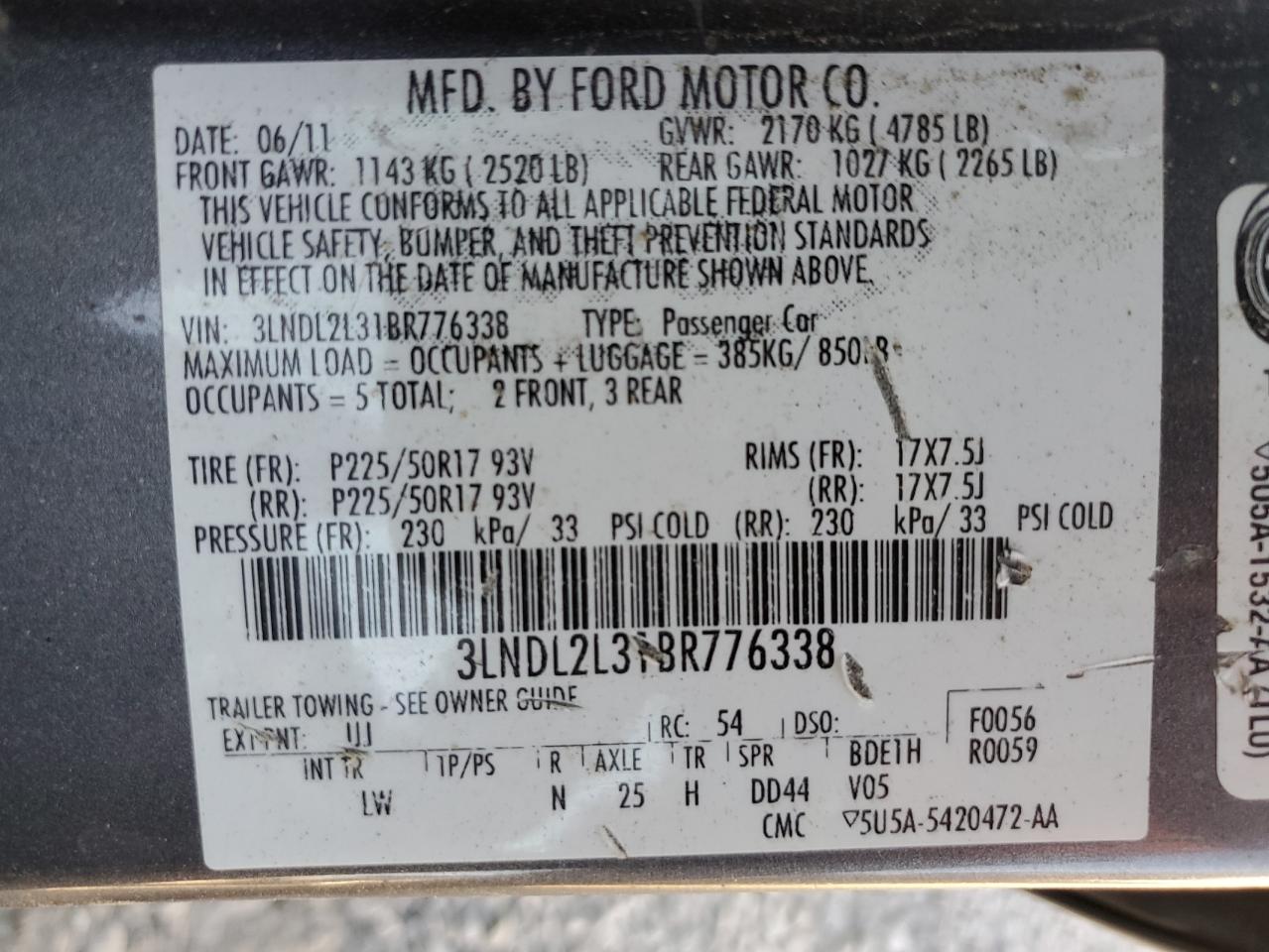 Lot #3029504399 2011 LINCOLN MKZ HYBRID