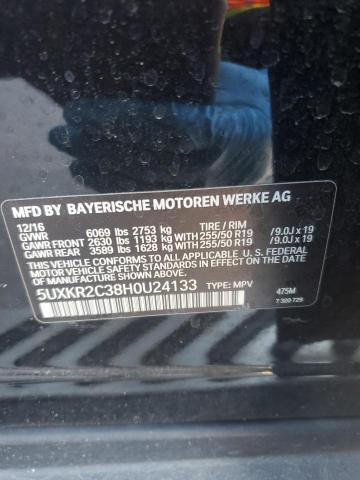 VIN 5UXKR2C38H0U24133 2017 BMW X5 no.12