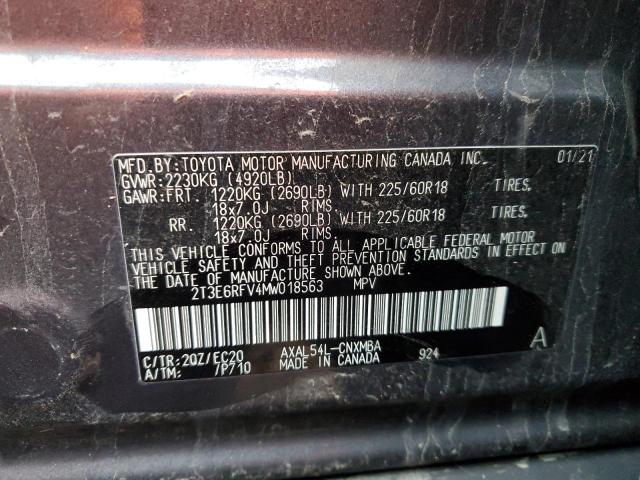 2021 TOYOTA RAV4 XSE - 2T3E6RFV4MW018563