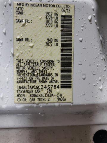 2016 NISSAN ALTIMA 2.5 - 1N4AL3AP1GC245784