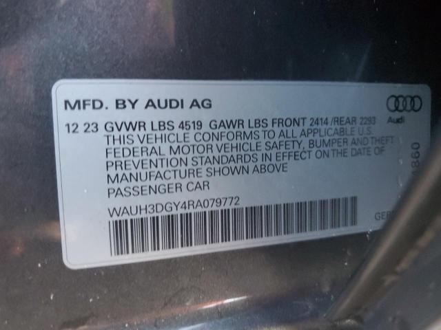 2024 AUDI S3 PREMIUM - WAUH3DGY4RA079772