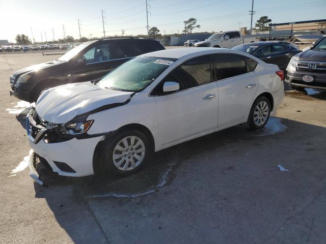 NISSAN SENTRA S 2019 white  gas 3N1AB7AP9KY324787 photo #1