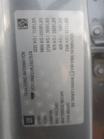 2019 GMC SIERRA K15 1GTU9BED7KZ423574