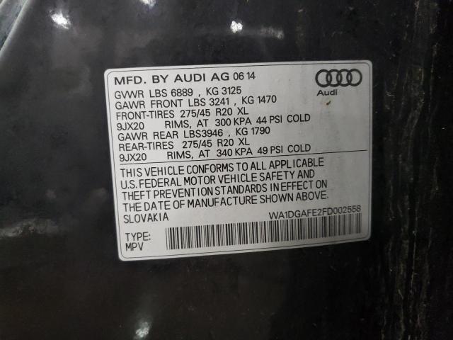 VIN WA1DGAFE2FD002558 2015 AUDI Q7 no.13