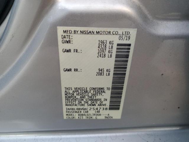 2019 NISSAN ALTIMA S - 1N4BL4BV6KC254738