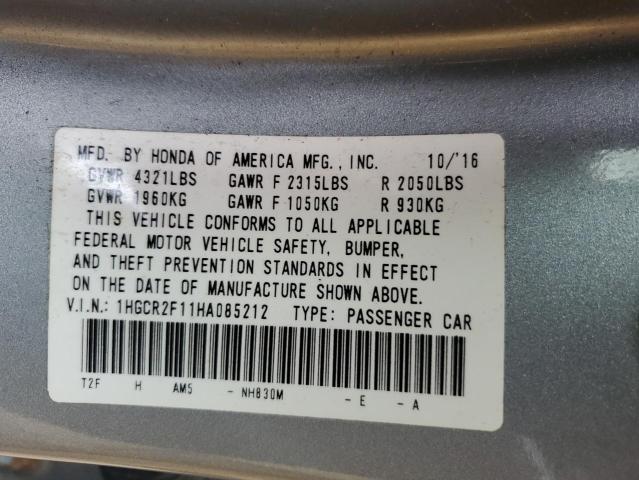 2017 HONDA ACCORD SPO - 1HGCR2F11HA085212