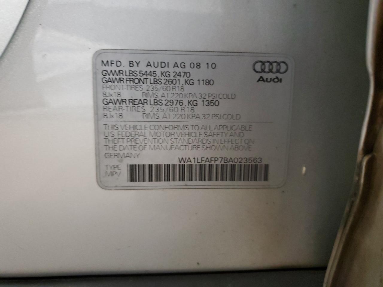 Lot #3020961820 2011 AUDI Q5 PREMIUM