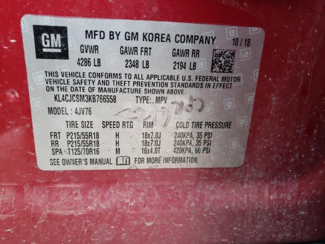 2019 BUICK ENCORE ESS - KL4CJCSM3KB766558