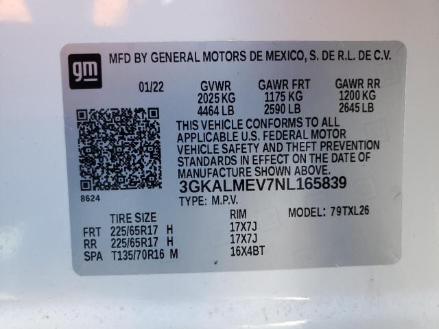 2022 GMC TERRAIN SL - 3GKALMEV7NL165839