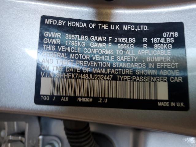 2018 HONDA CIVIC SPOR - SHHFK7H48JU232447