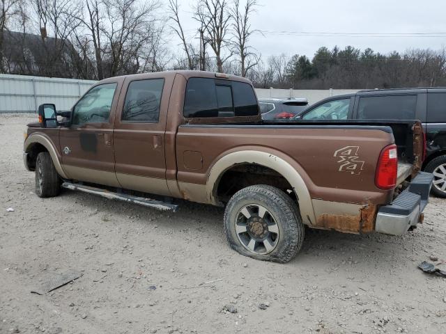 FORD F250 SUPER 2011 brown crew pic diesel 1FT7W2BT2BEB19318 photo #3