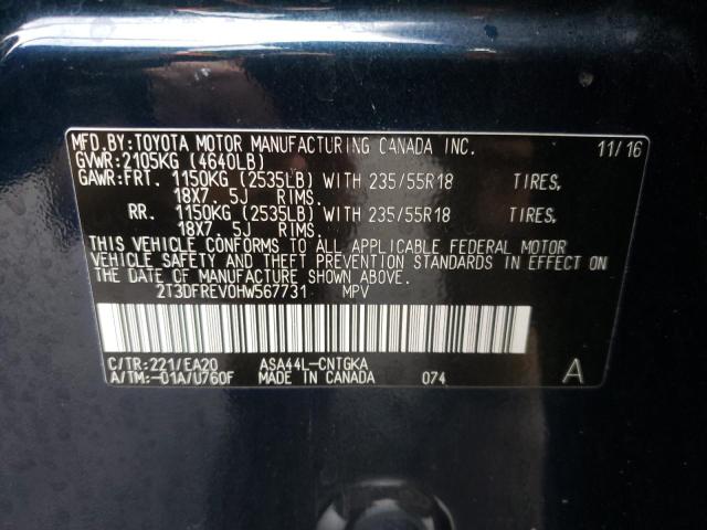 2017 TOYOTA RAV4 LIMIT - 2T3DFREV0HW567731