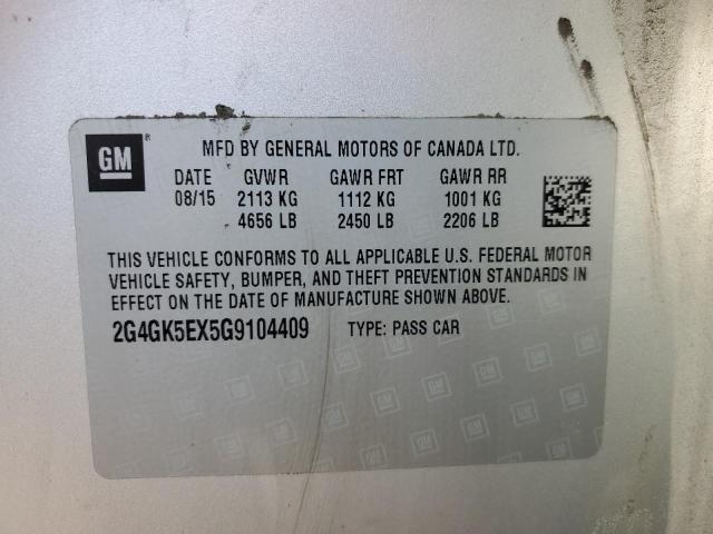2016 BUICK REGAL 2G4GK5EX5G9104409