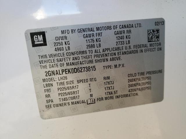 VIN 2GNALPEK0D6273815 2013 CHEVROLET EQUINOX no.13