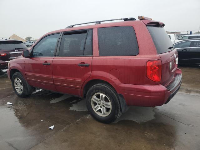 HONDA PILOT EX 2005 red 4dr spor gas 5FNYF18475B046920 photo #3