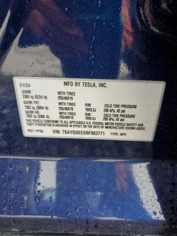 2024 TESLA MODEL Y - 7SAYGDEE5RF983771