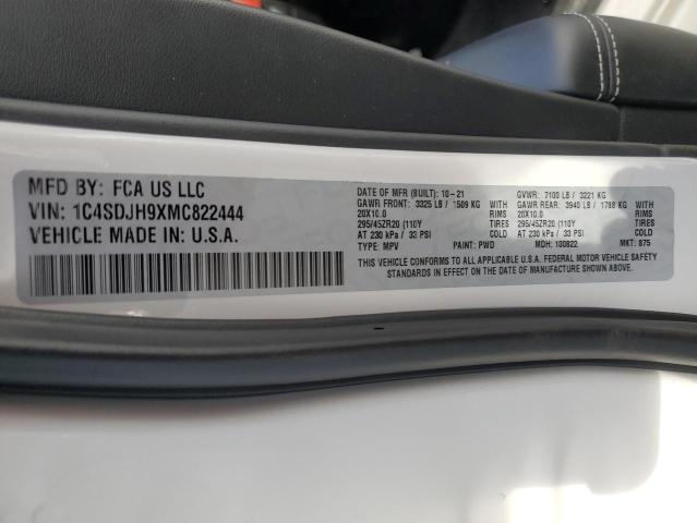 2021 DODGE DURANGO SR 1C4SDJH9XMC822444