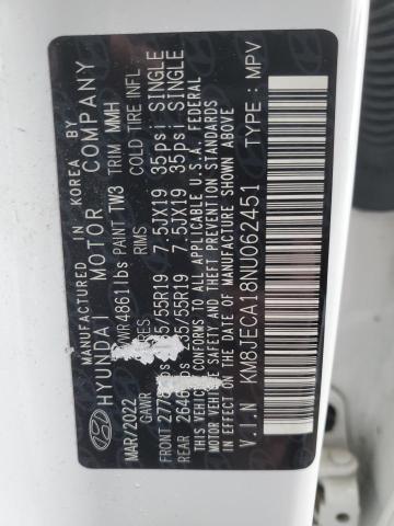 2022 HYUNDAI TUCSON LIM - KM8JECA18NU062451
