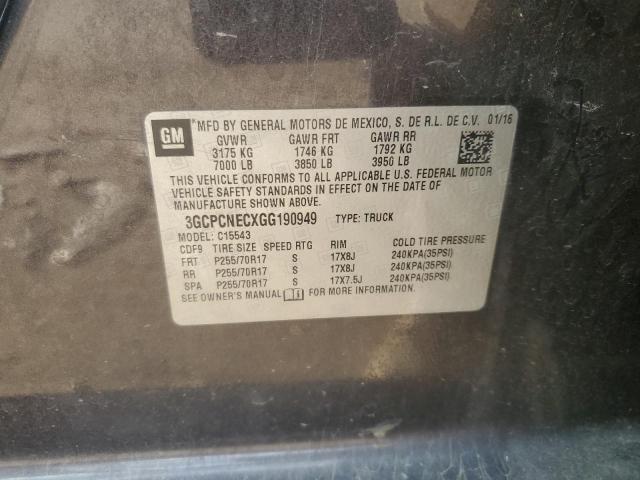 2016 CHEVROLET SILVERADO - 3GCPCNECXGG190949
