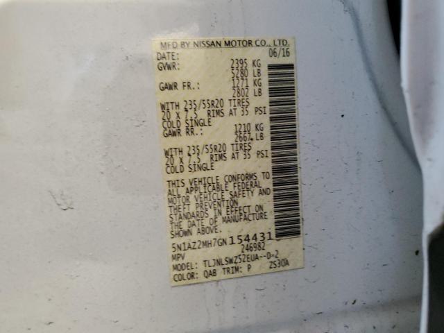 2016 NISSAN MURANO S - 5N1AZ2MH7GN154431