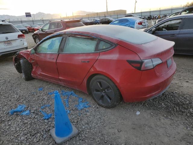 TESLA MODEL 3 2022 red  electric 5YJ3E1EA7NF369100 photo #3