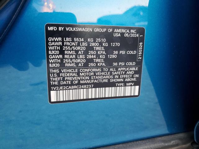 2024 VOLKSWAGEN ATLAS CROS 1V2JE2CA8RC248237