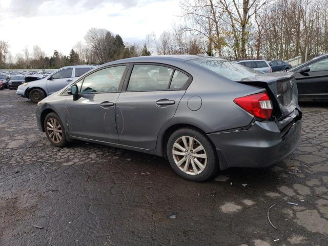 HONDA CIVIC EXL 2012 gray  gas 19XFB2F98CE317140 photo #3