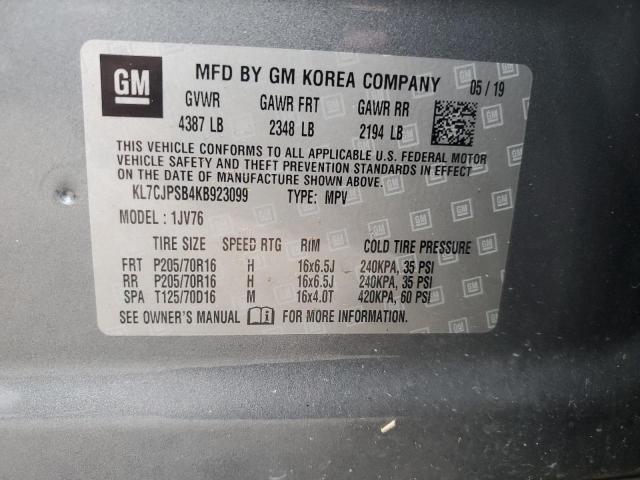 2019 CHEVROLET TRAX 1LT - KL7CJPSB4KB923099