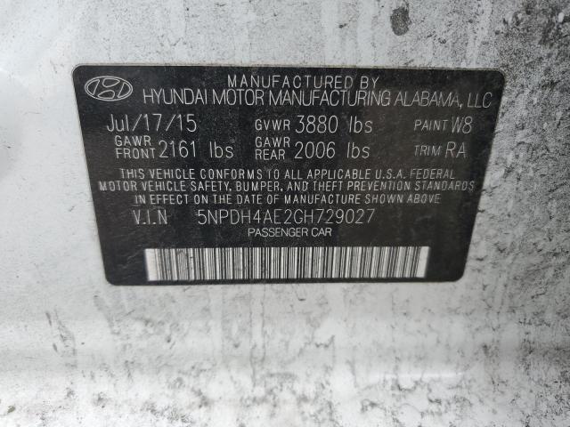 2016 HYUNDAI ELANTRA SE - 5NPDH4AE2GH729027