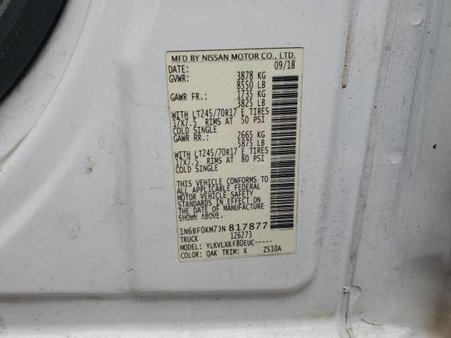 2018 NISSAN NV 1500 S - 1N6BF0KM7JN817877