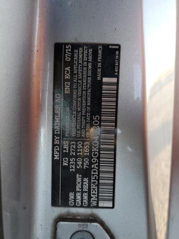 2016 SMART FORTWO - WMEFJ5DA9GK049205
