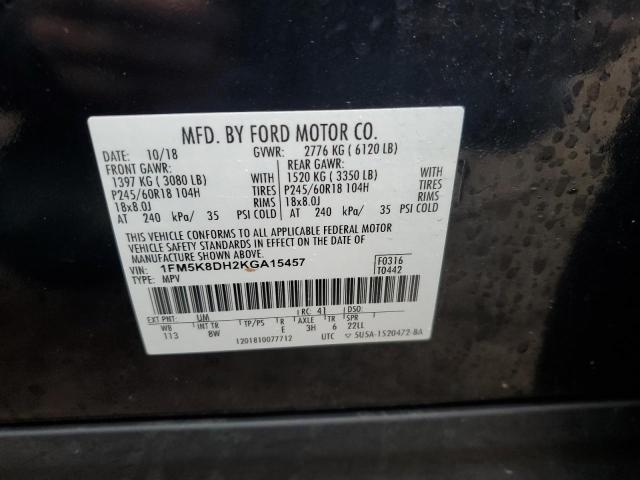 2019 FORD EXPLORER X - 1FM5K8DH2KGA15457