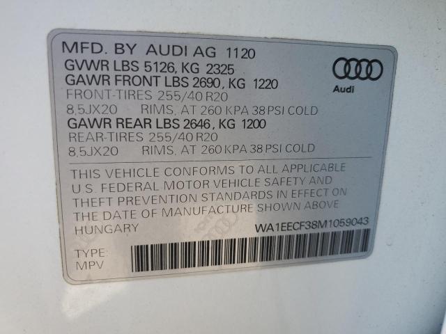 VIN WA1EECF38M1059043 2021 AUDI Q3 no.13