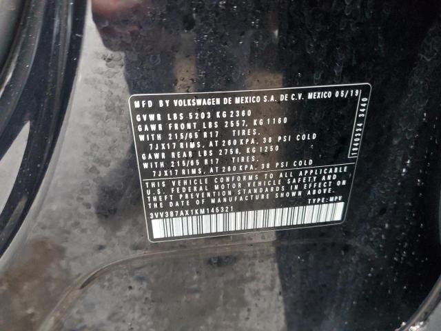2019 VOLKSWAGEN TIGUAN SE - 3VV3B7AX1KM145321