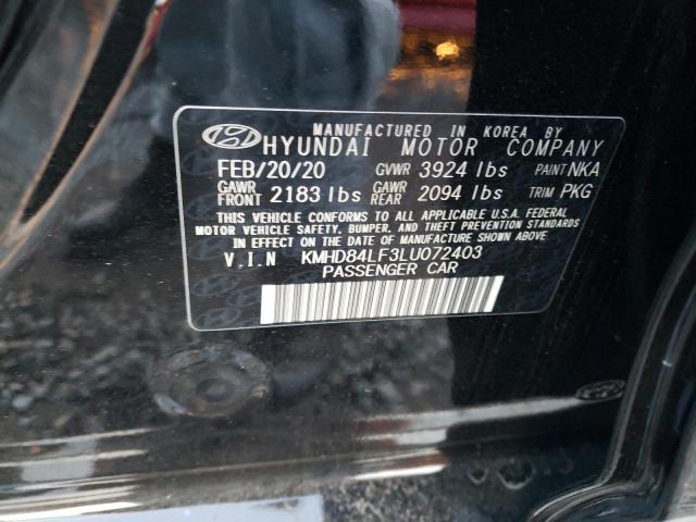 2020 HYUNDAI ELANTRA SE - KMHD84LF3LU072403