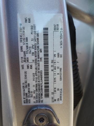 2020 FORD ESCAPE SEL - 1FMCU0H61LUA68553