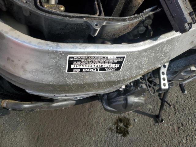 2001 HONDA CBR900 RR JH2SC441X1M100358