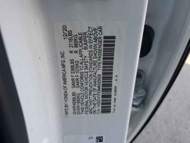 2021 HONDA ACCORD EXL - 1HGCV1F53MA025628
