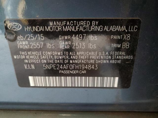 2015 HYUNDAI SONATA SE - 5NPE24AF0FH194843