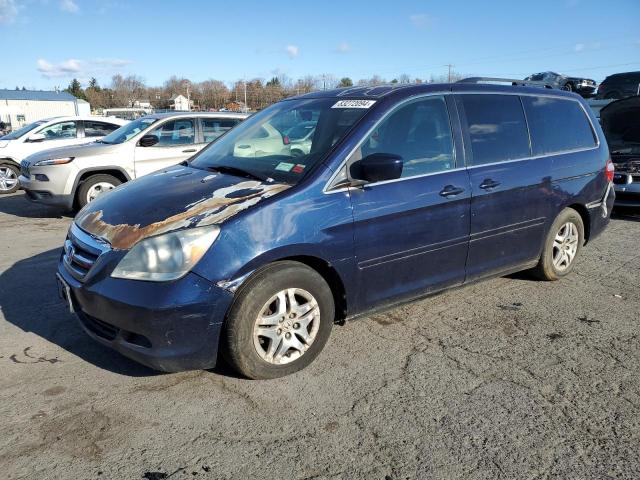 HONDA ODYSSEY EX 2007 blue sports v gas 5FNRL38417B081366 photo #1