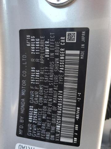 2018 HONDA CLARITY JHMZC5F16JC015676