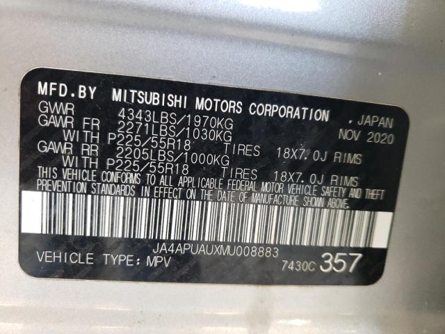 VIN JA4APUAUXMU008883 2021 MITSUBISHI OUTLANDER no.14