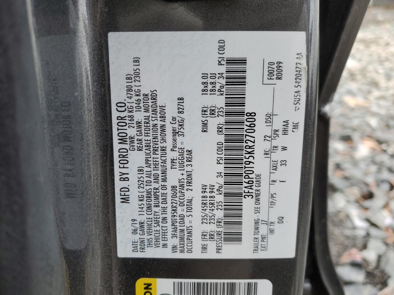 Ford Fusion se 2019